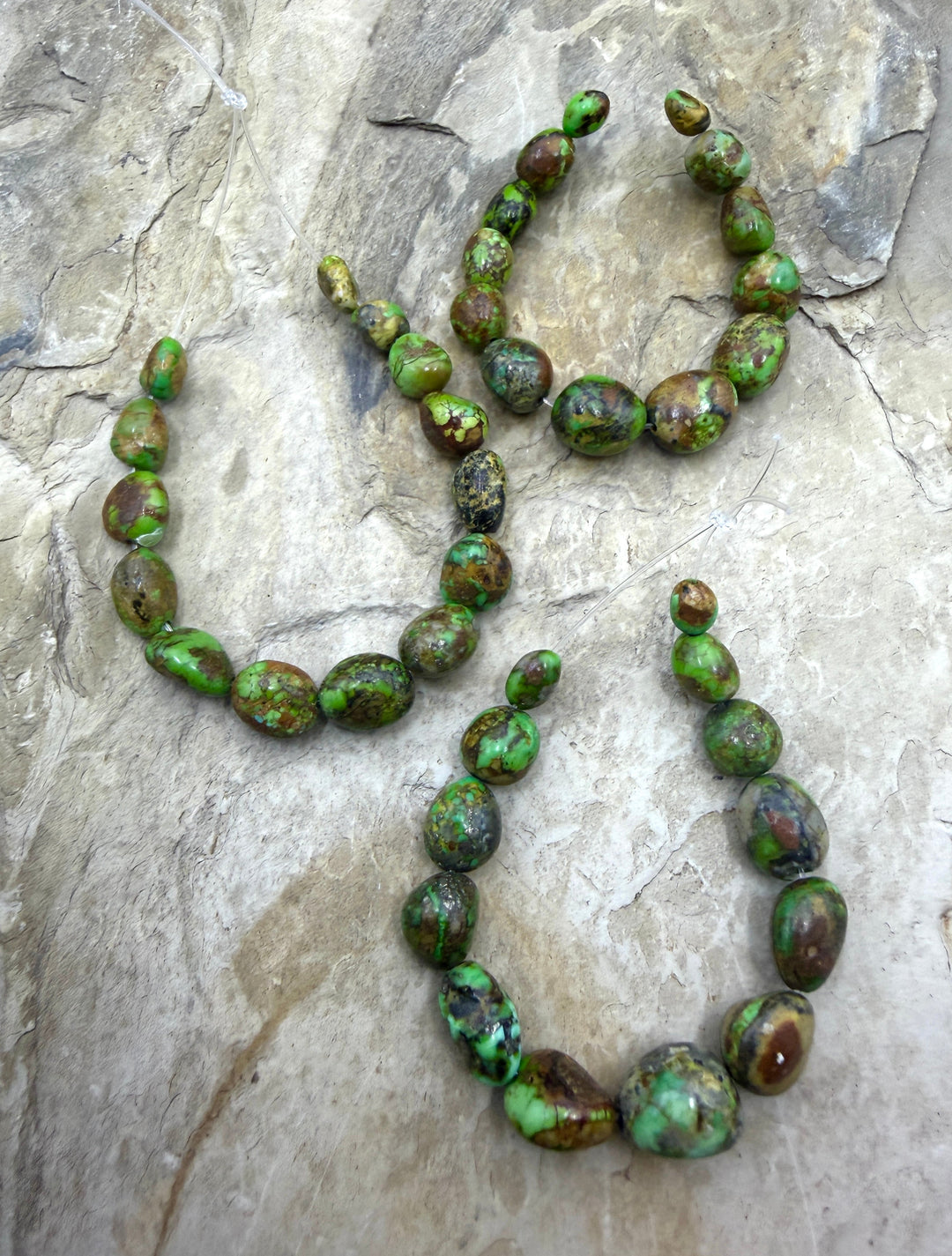 RARE Boulder Sonoran Gold Turquoise (Mex) Graduated 5-10mm