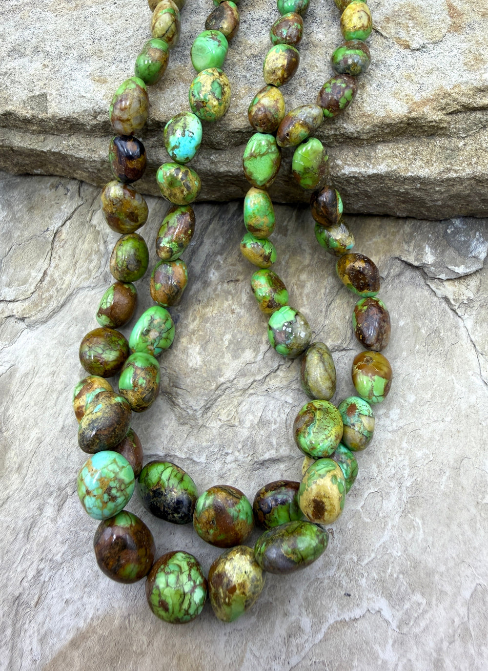 RARE Boulder Sonoran Gold Turquoise (Mex) Graduated 5-14mm