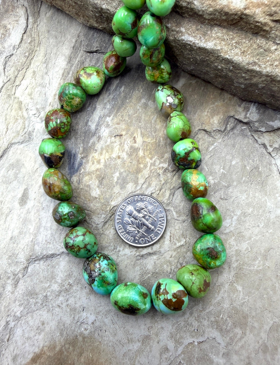 RARE Boulder Sonoran Gold Turquoise (Mex) Graduated Rounded