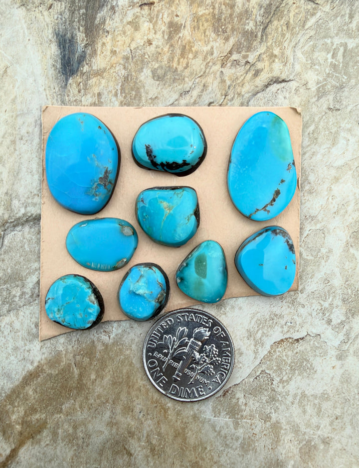 RARE Castle Dome Turquoise (Estate Find) LOT of 9 Small