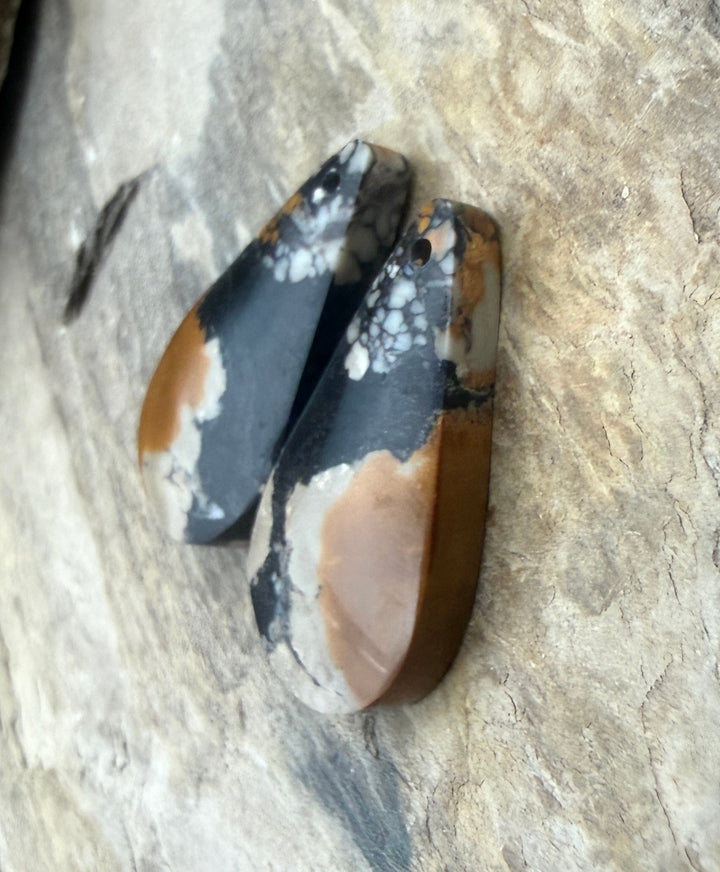 RARE Chalcosiderite ’Turquoise’ Matching Earring Slab Bead