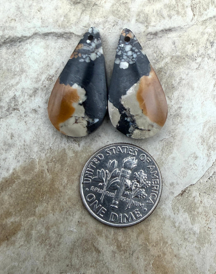 RARE Chalcosiderite ’Turquoise’ Matching Earring Slab Bead
