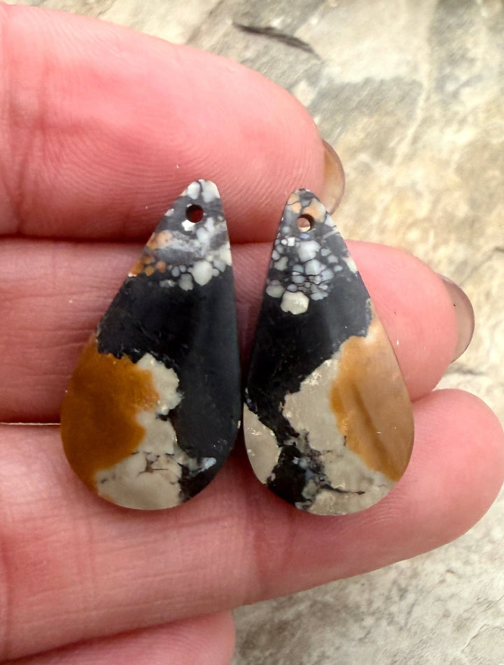 RARE Chalcosiderite ’Turquoise’ Matching Earring Slab Bead