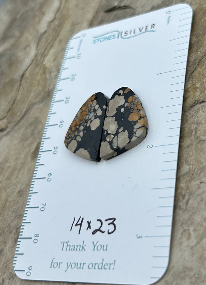 RARE Chalcosiderite ’Turquoise’ Matching Earring Slab Bead