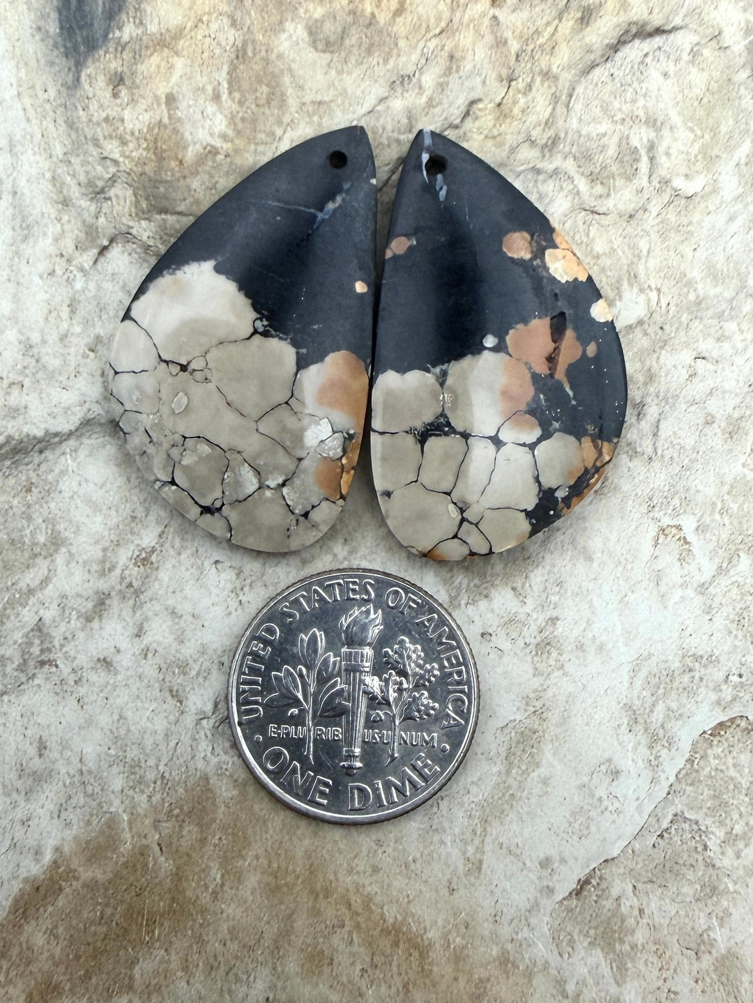 RARE Chalcosiderite ’Turquoise’ Matching Earring Slab Bead