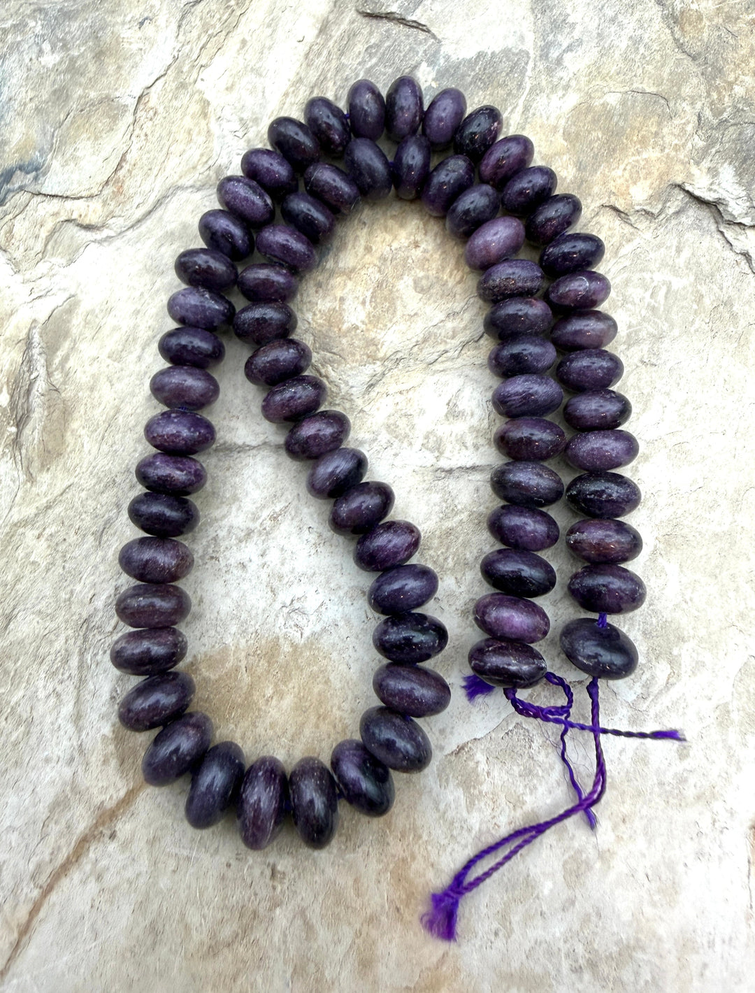 RARE Dark Purple Sugilite (South Africa) BIG Rondelle Beads