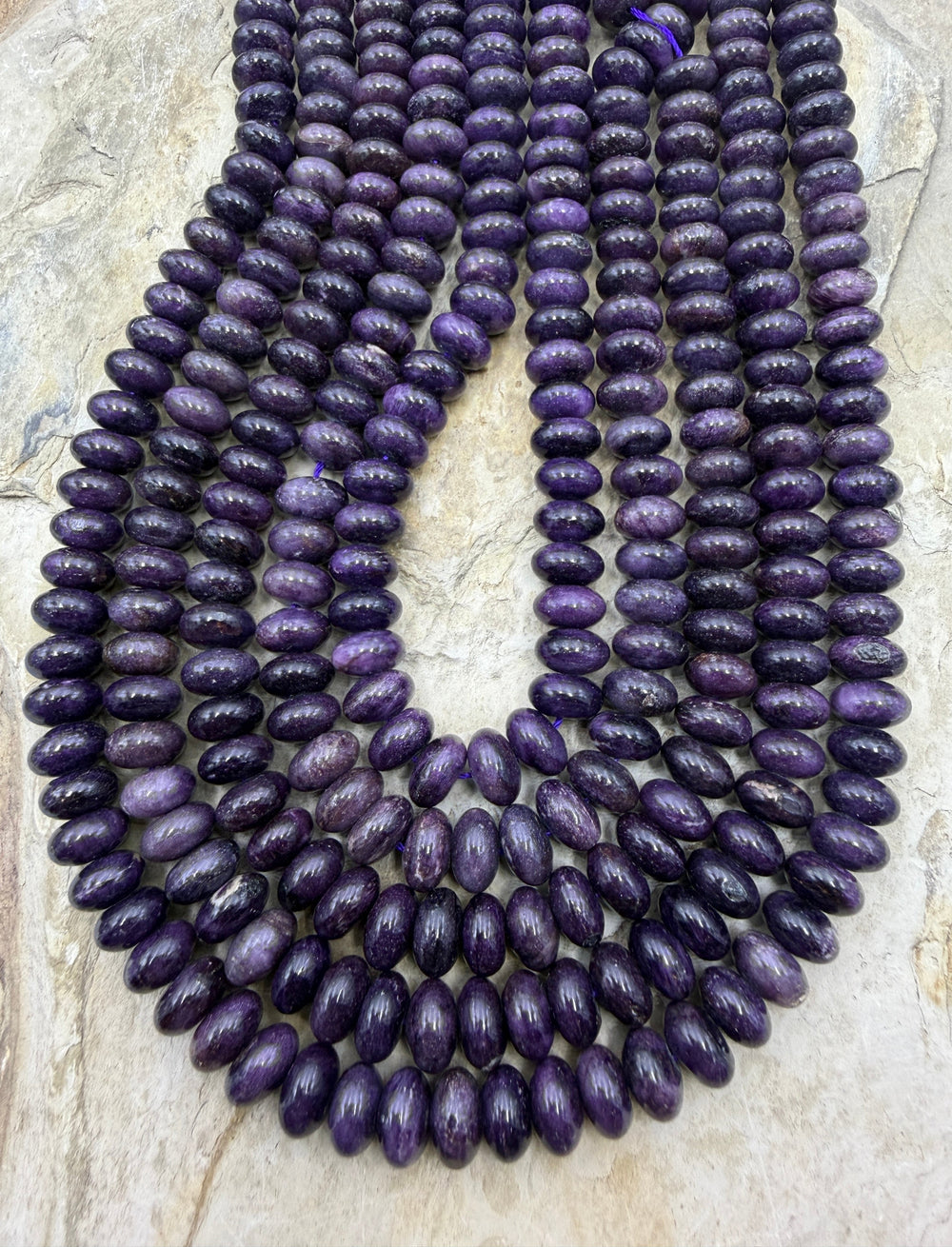 RARE Dark Purple Sugilite (South Africa) Rondelle 10mm