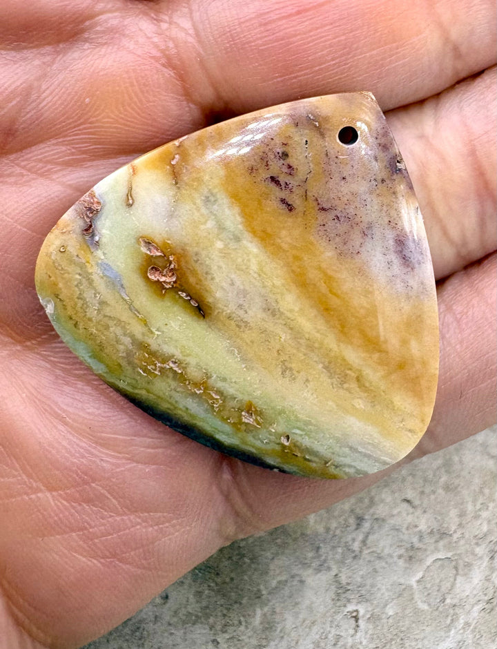 RARE Dead Camel Jasper (Nevada) Focal Pendant Bead 32x30mm
