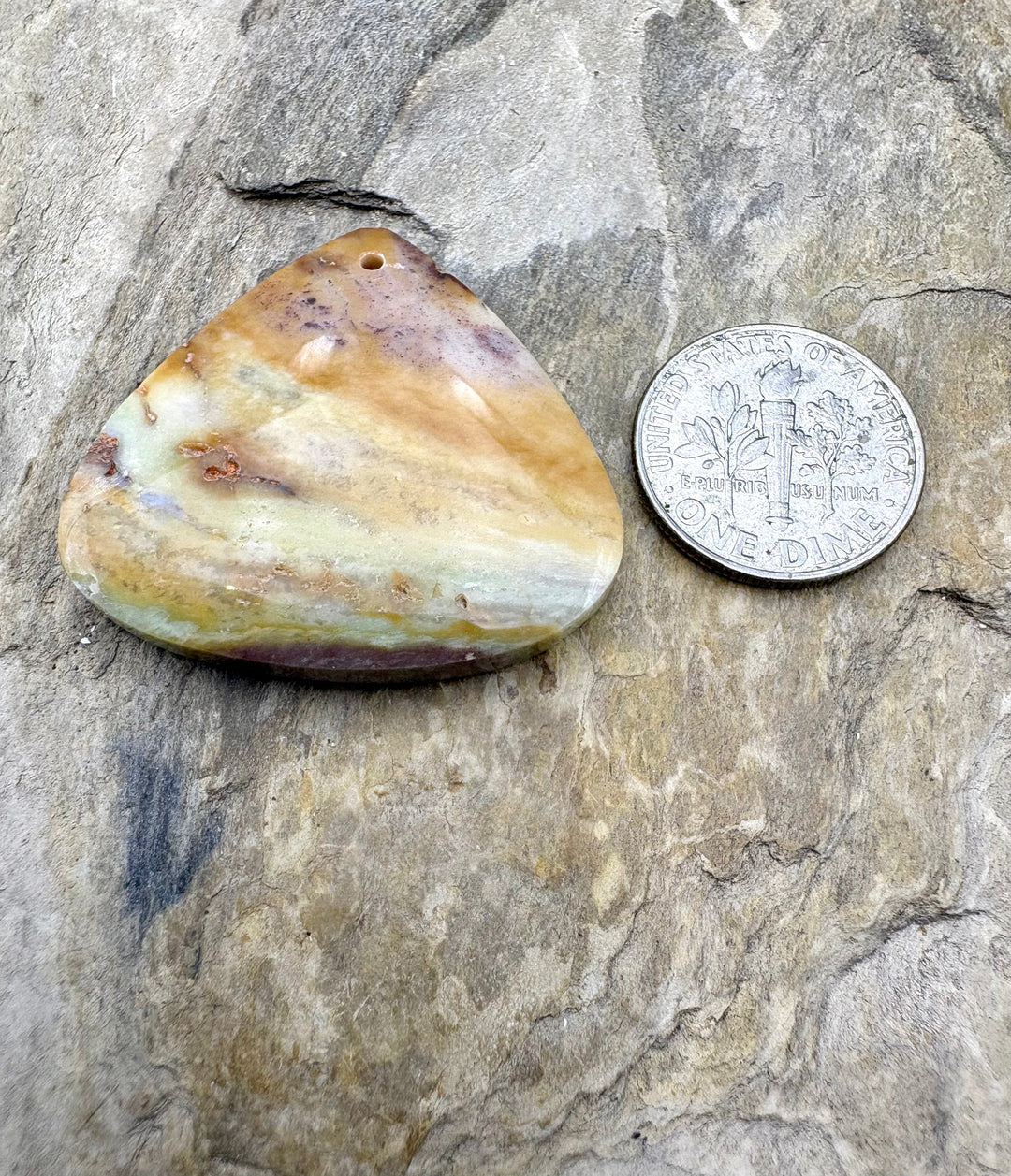 RARE Dead Camel Jasper (Nevada) Focal Pendant Bead 32x30mm