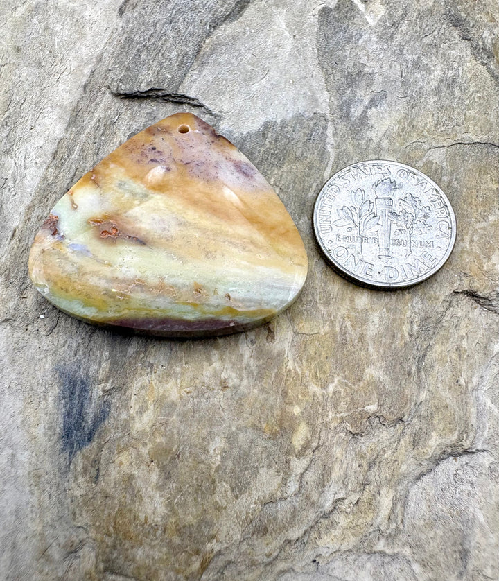 RARE Dead Camel Jasper (Nevada) Focal Pendant Bead 32x30mm