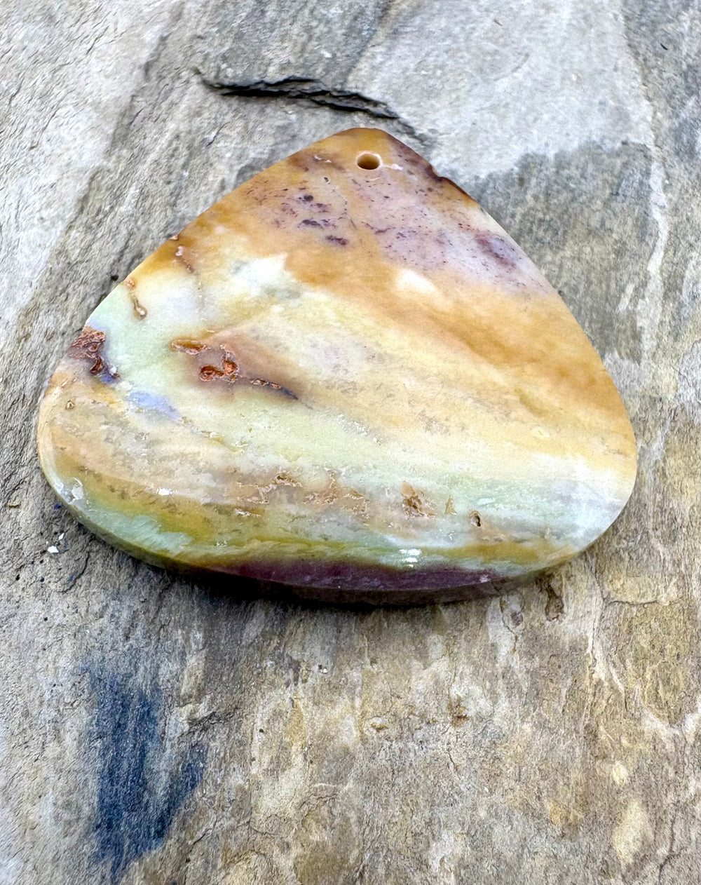 RARE Dead Camel Jasper (Nevada) Focal Pendant Bead 32x30mm