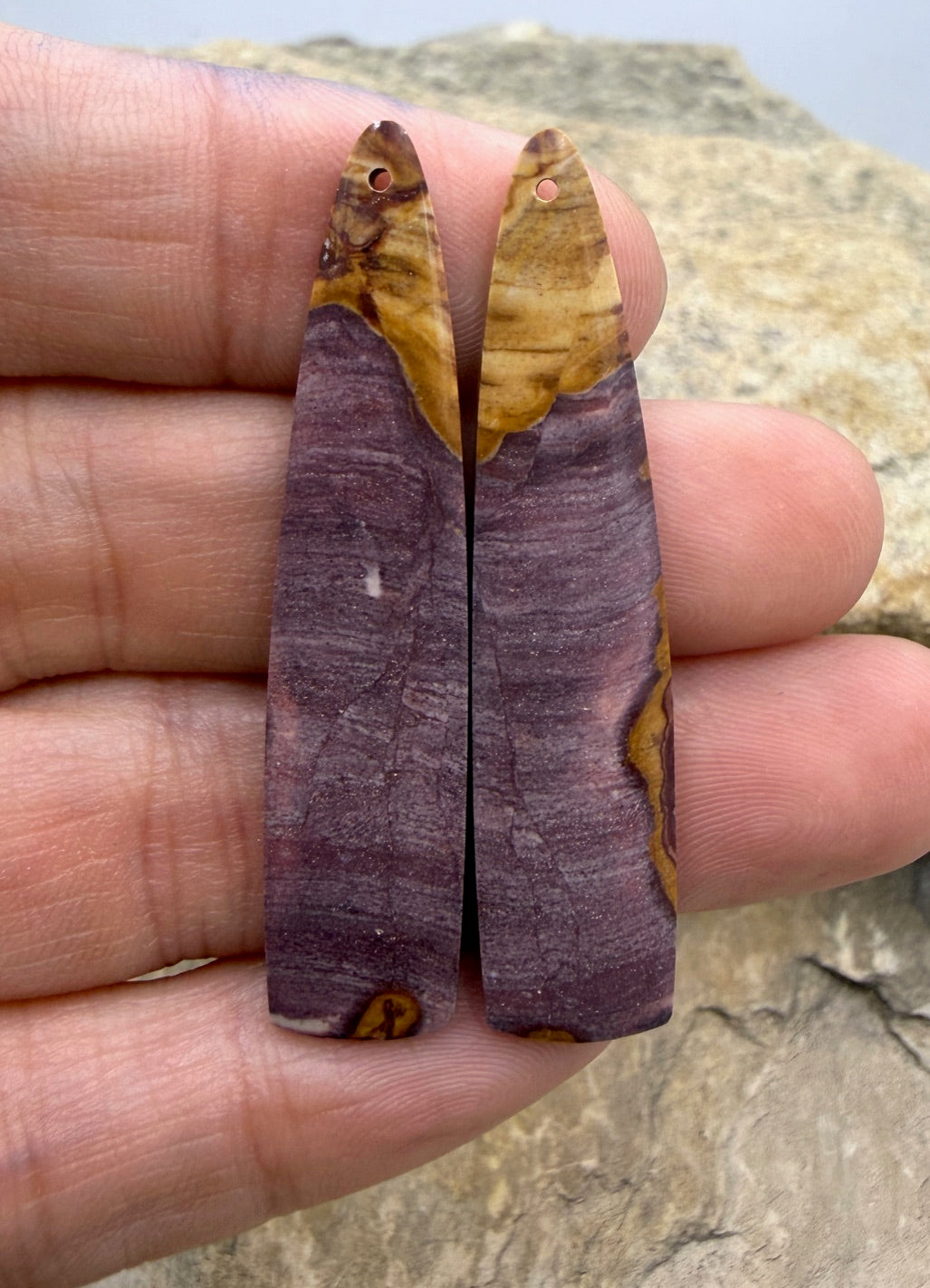 RARE Dead Camel Jasper (Nevada) Matching Earring Slab Bead