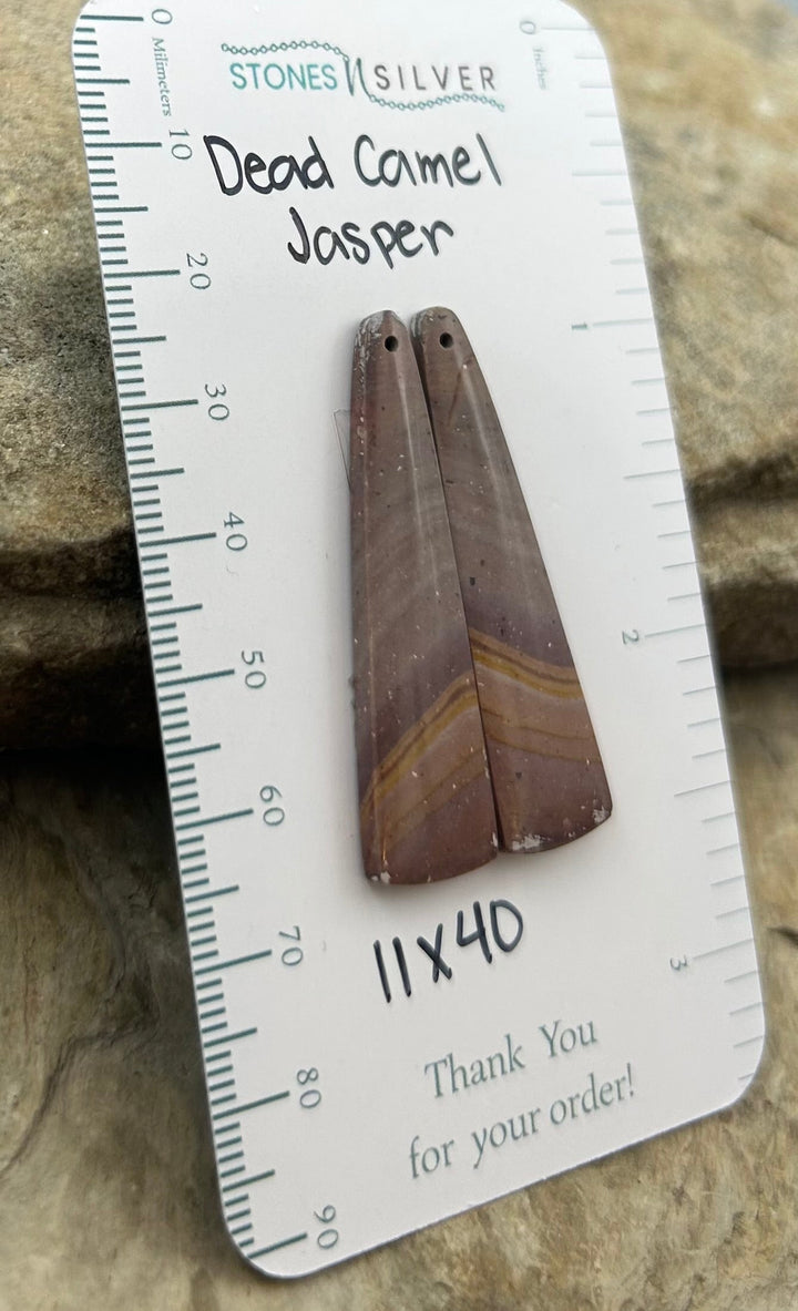 RARE Dead Camel Jasper (Nevada) Matching Earring Slab Bead