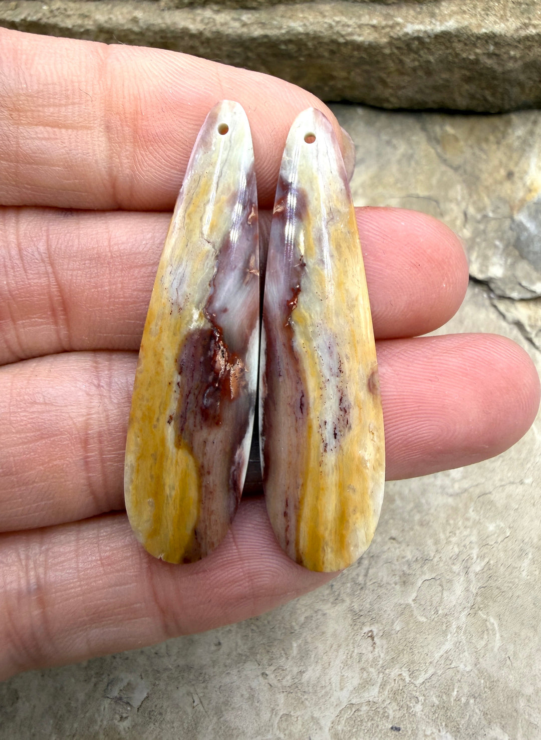 RARE Dead Camel Jasper (Nevada) Matching Earring Slab Bead
