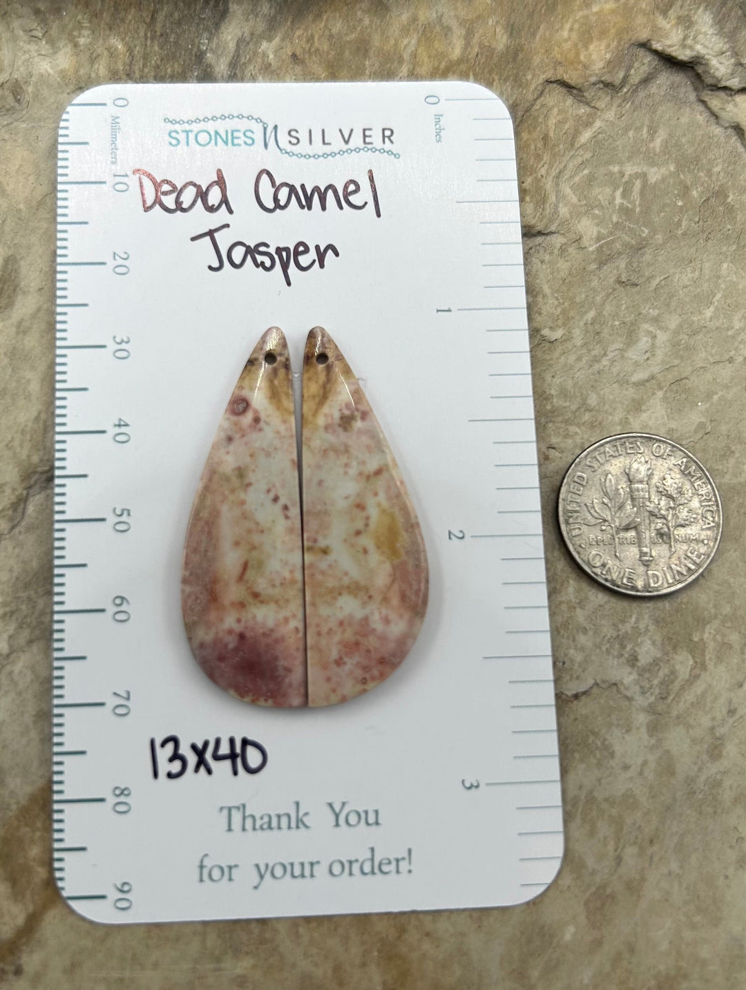 RARE Dead Camel Jasper (Nevada) Matching Earring Slab Bead