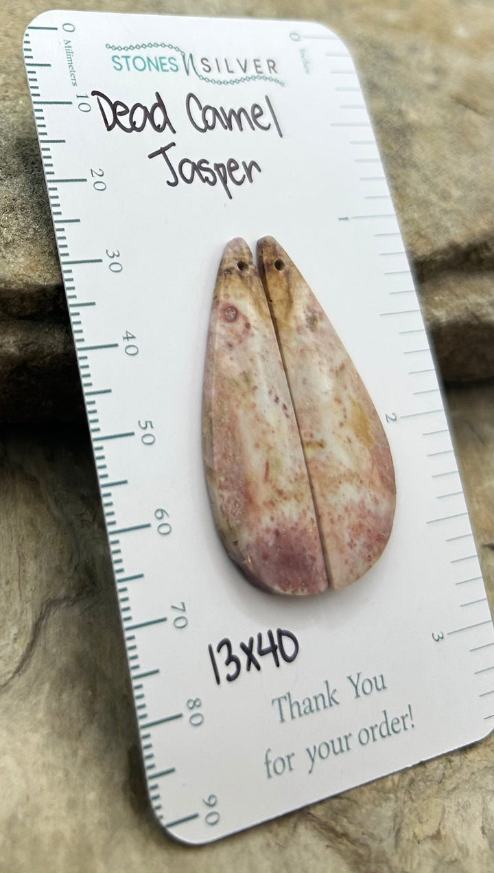 RARE Dead Camel Jasper (Nevada) Matching Earring Slab Bead
