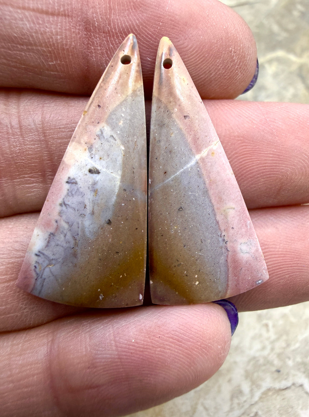 RARE Dead Camel Jasper (Nevada) Matching Earring Slab Bead