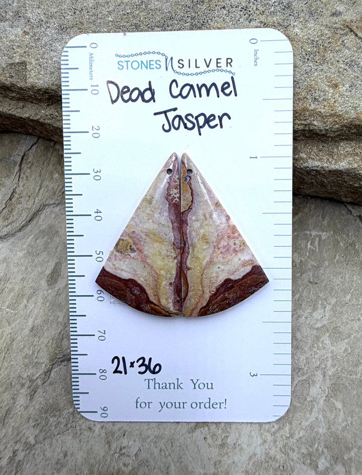 RARE Dead Camel Jasper (Nevada) Matching Earring Slab Bead