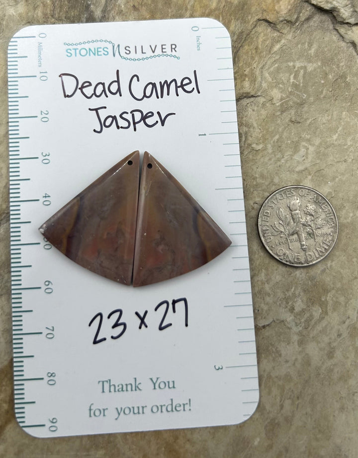 RARE Dead Camel Jasper (Nevada) Matching Earring Slab Bead