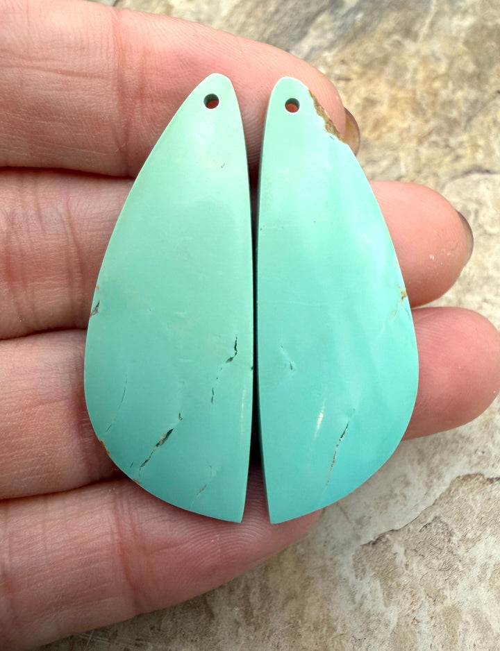 RARE Dry Creek Turquoise (Nevada) BIG Matching Earring Slab