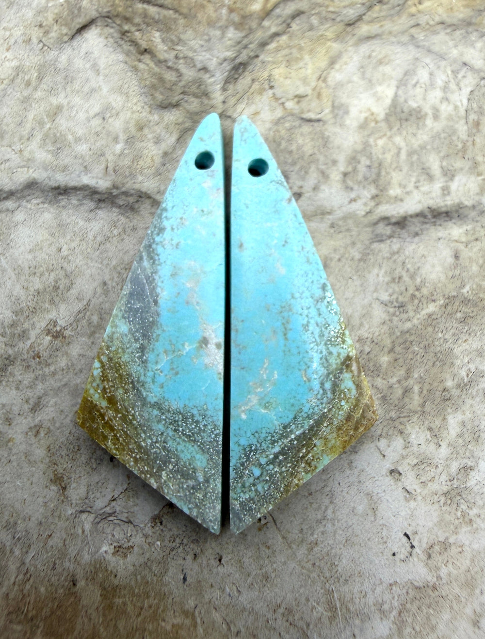 RARE Dry Creek Turquoise (Nevada) Matching Earring Slab