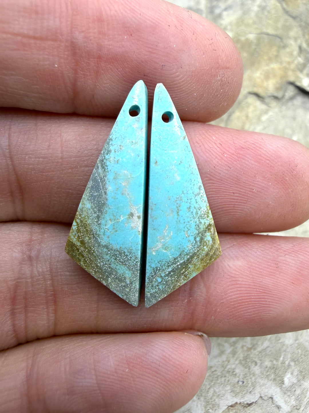 RARE Dry Creek Turquoise (Nevada) Matching Earring Slab