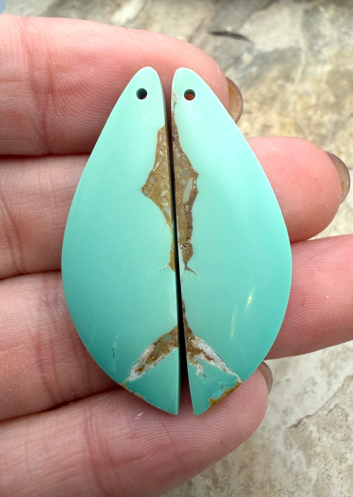 RARE Dry Creek Turquoise (Nevada) Matching Earring Slab