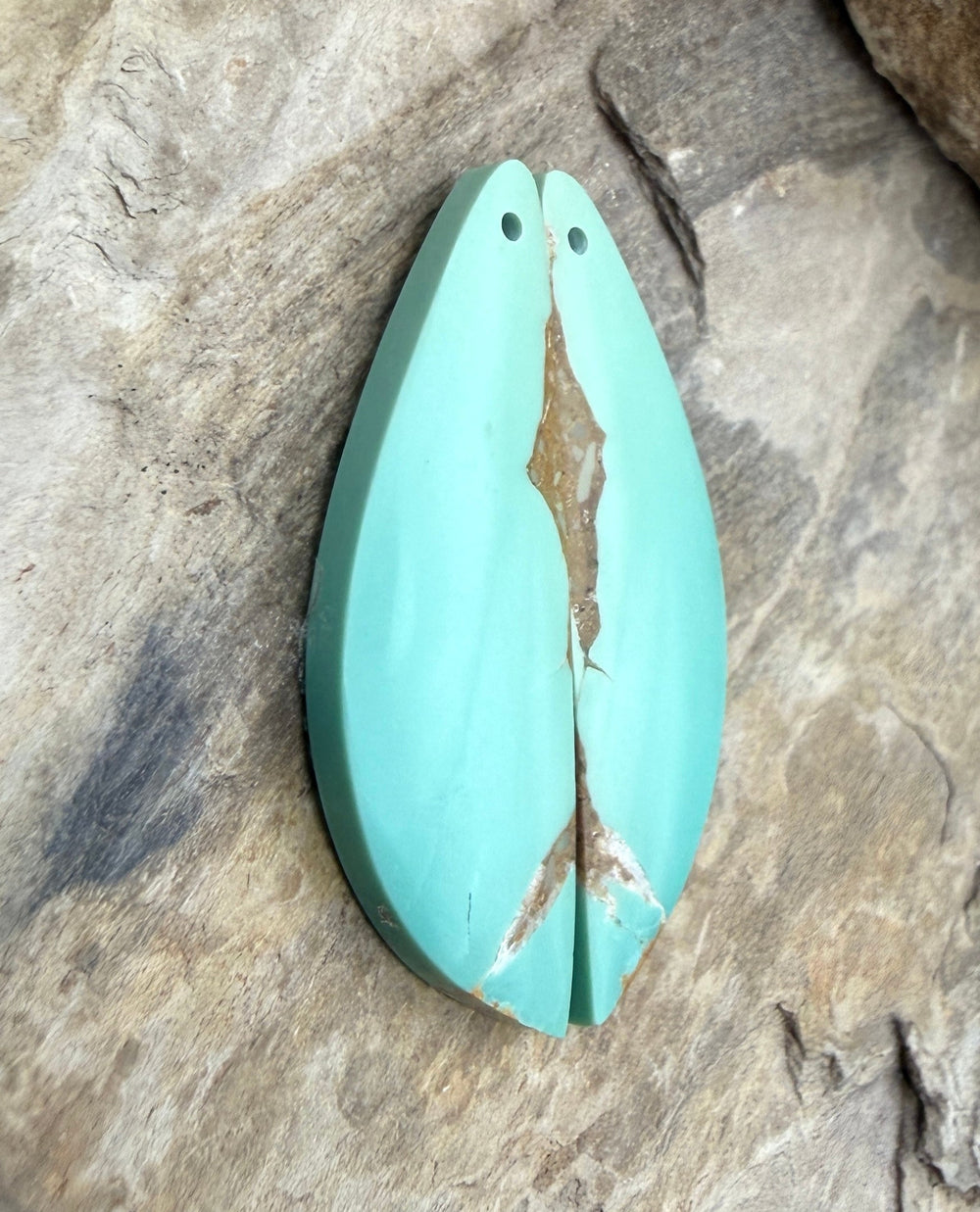 RARE Dry Creek Turquoise (Nevada) Matching Earring Slab