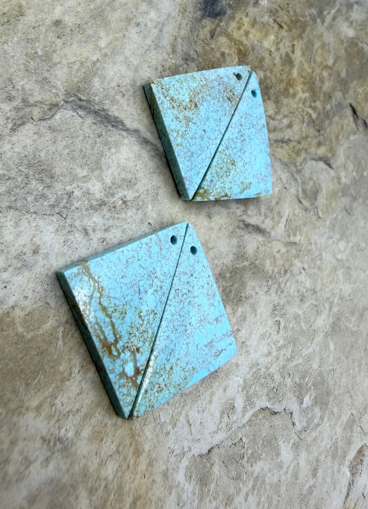 RARE Dry Creek Turquoise (Nevada) Matching Earring Slab