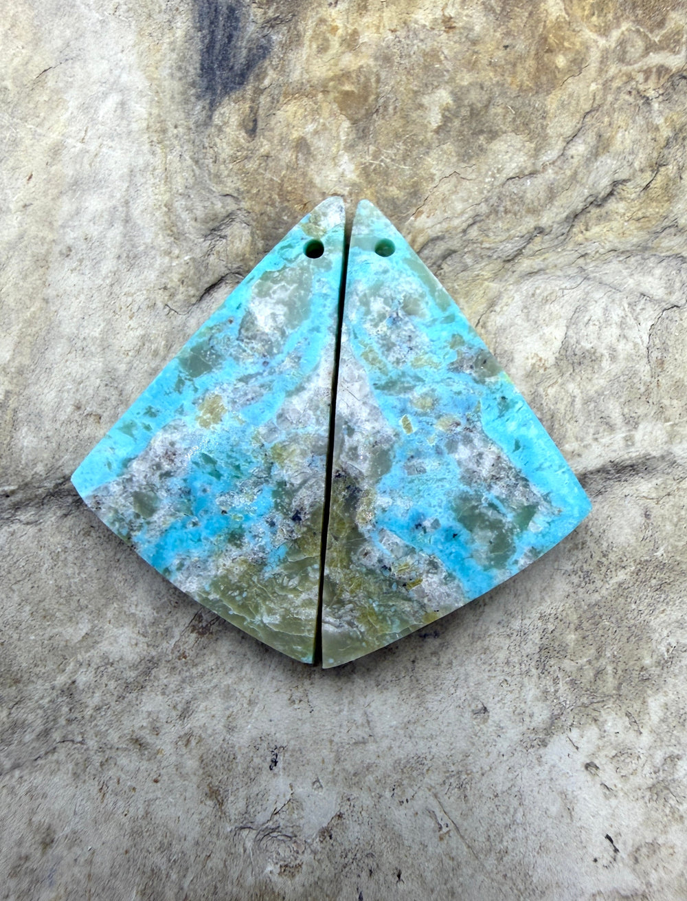 RARE Dry Creek Turquoise (Nevada) Matching Earring Slab