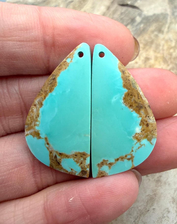 RARE Dry Creek Turquoise (Nevada) Matching Earring Slab