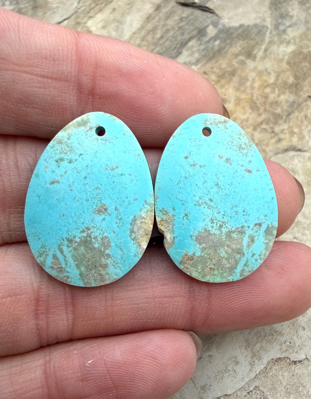 RARE Dry Creek Turquoise (Nevada) Matching Earring Slab