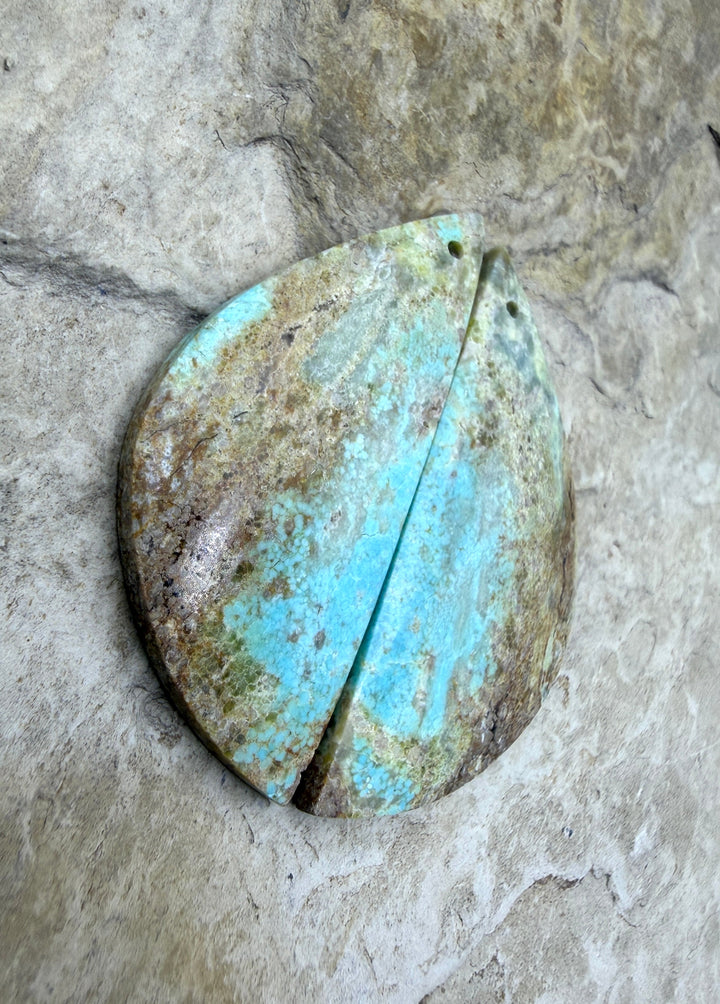 RARE Dry Creek Turquoise (Nevada) Matching Earring Slab