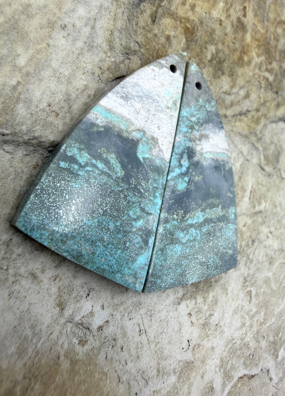 RARE Dry Creek Turquoise (Nevada) Matching Earring Slab