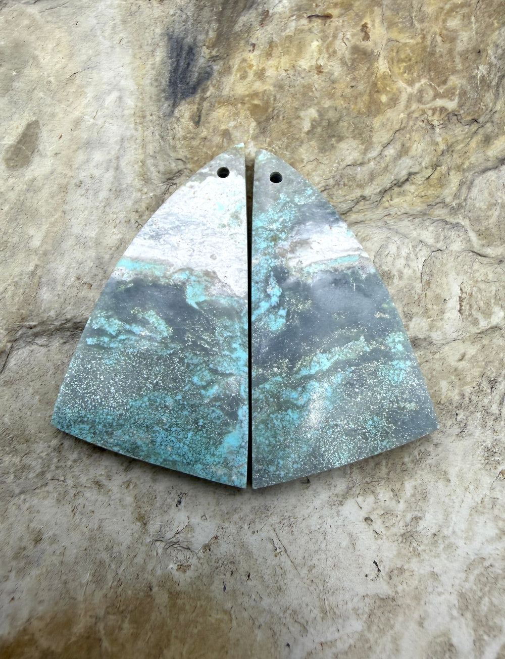 RARE Dry Creek Turquoise (Nevada) Matching Earring Slab