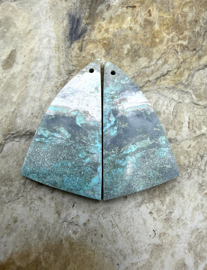 RARE Dry Creek Turquoise (Nevada) Matching Earring Slab