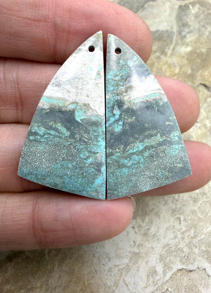 RARE Dry Creek Turquoise (Nevada) Matching Earring Slab