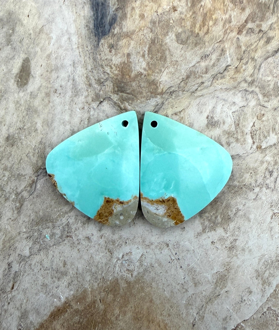 RARE Dry Creek Turquoise (Nevada) Matching Earring Slab