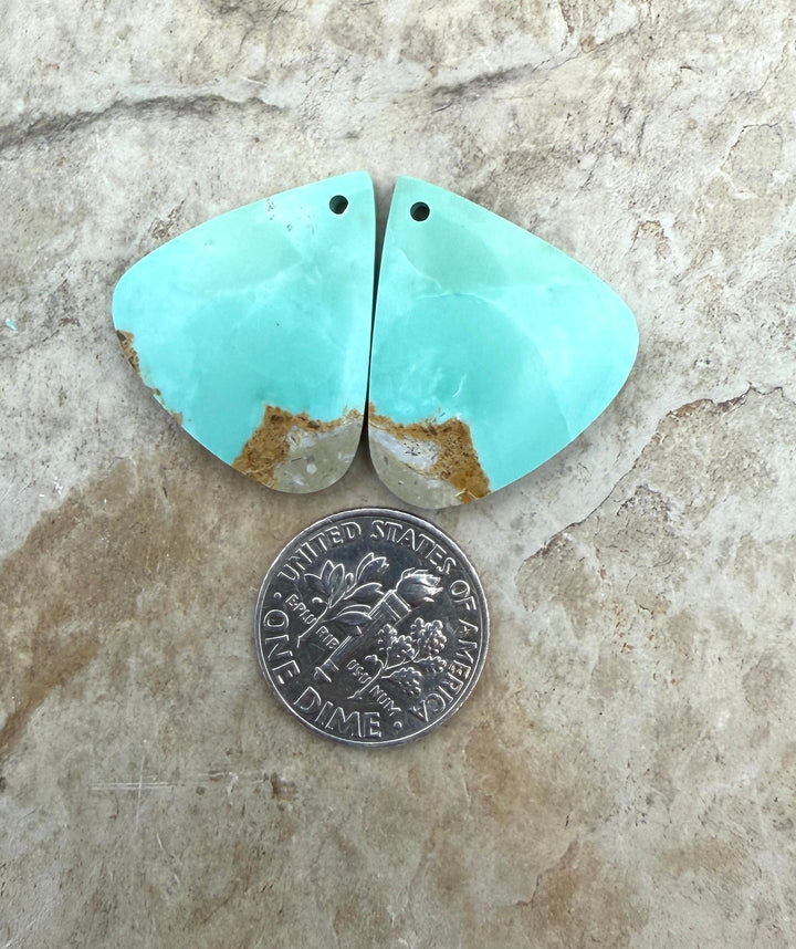 RARE Dry Creek Turquoise (Nevada) Matching Earring Slab