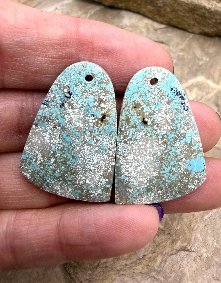 RARE Dry Creek Turquoise (Nevada) Matching Earring Slab