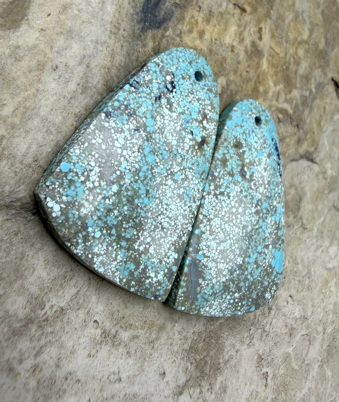 RARE Dry Creek Turquoise (Nevada) Matching Earring Slab