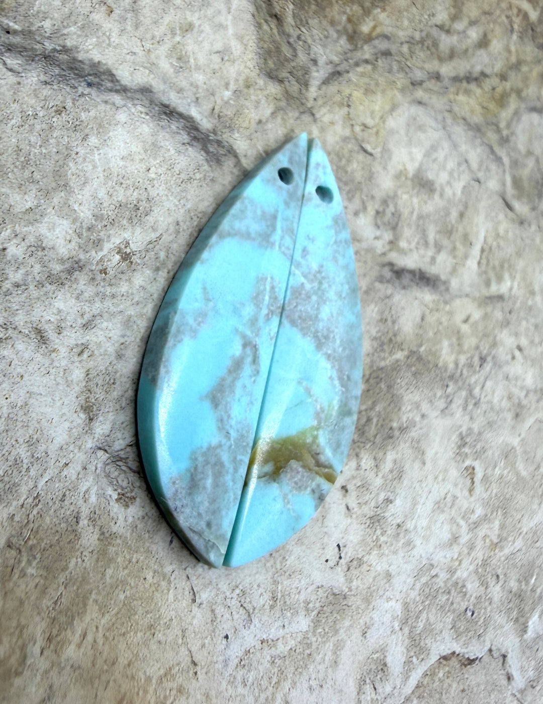 RARE Dry Creek Turquoise (Nevada) Matching Earring Slab