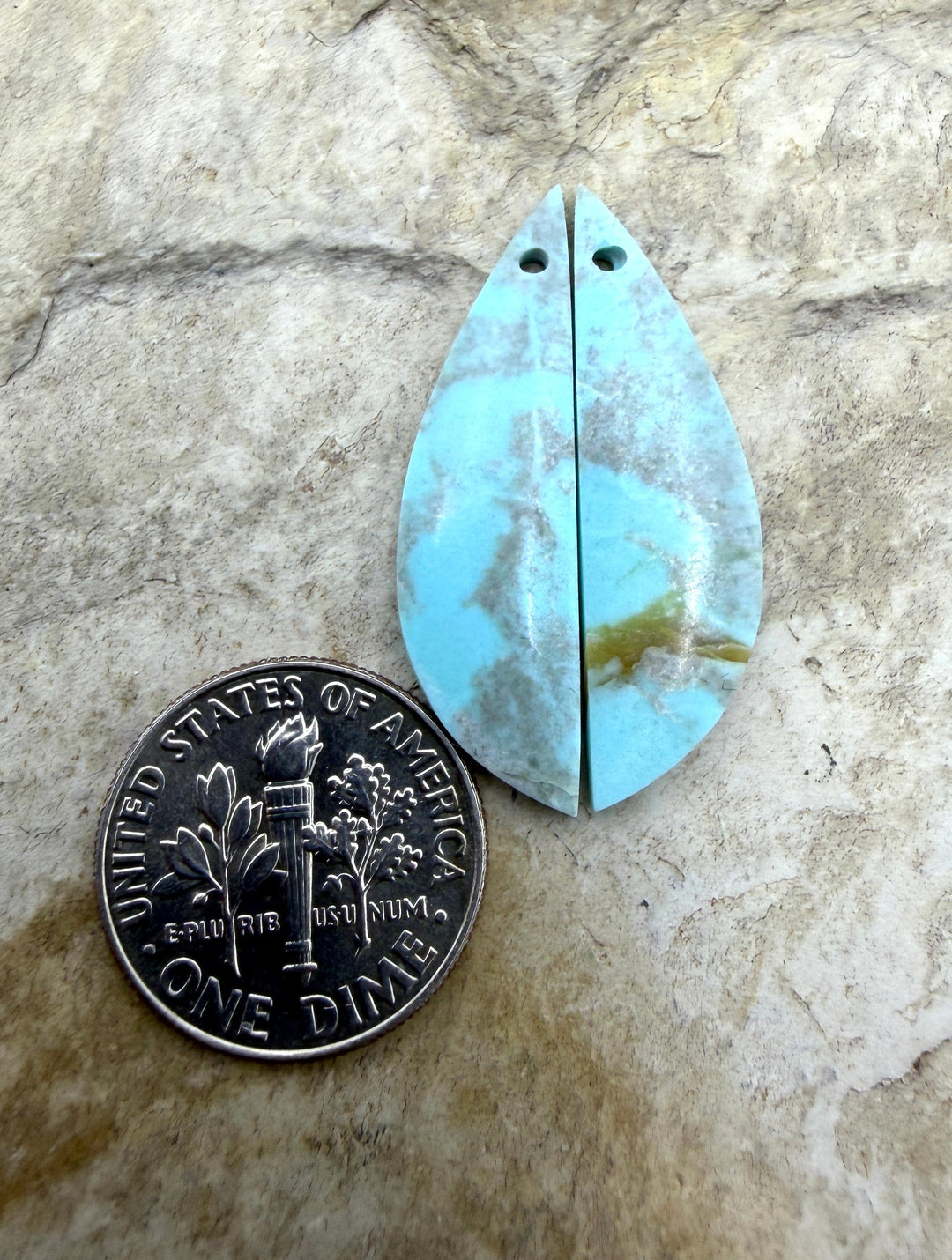 RARE Dry Creek Turquoise (Nevada) Matching Earring Slab