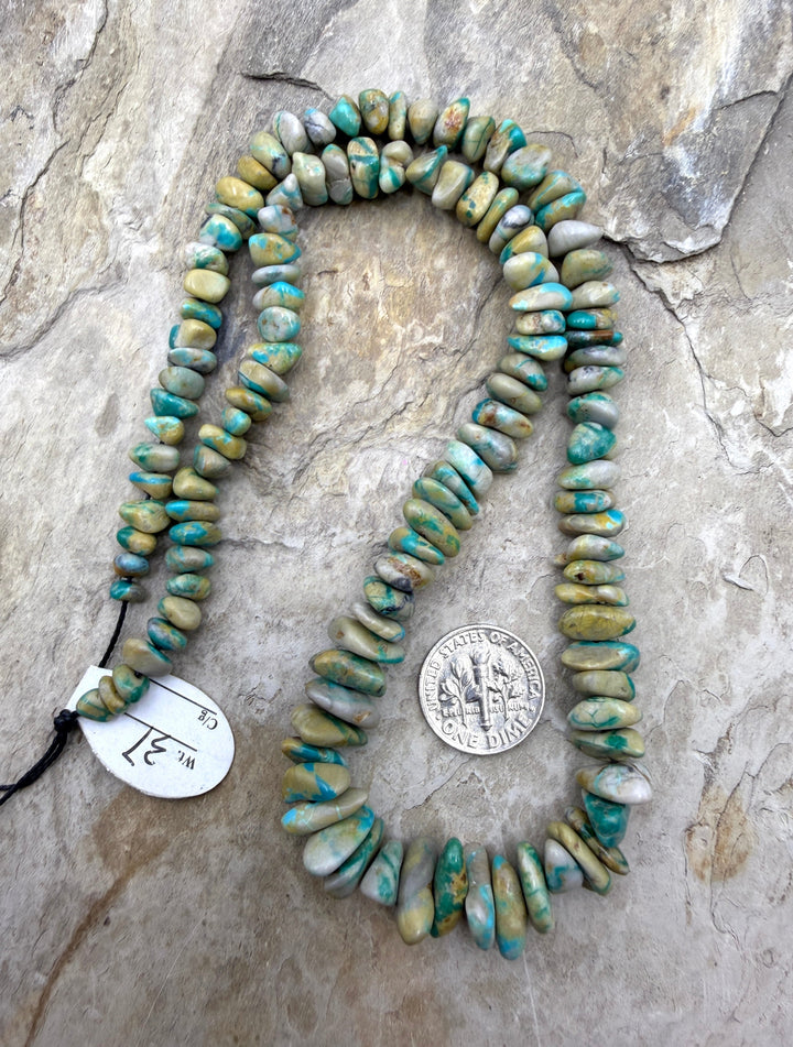 RARE Fox Turquoise (Nevada) 4-10mm Graduated Nugget Beads