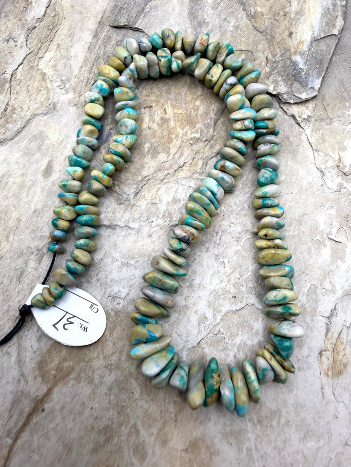 RARE Fox Turquoise (Nevada) 4-10mm Graduated Nugget Beads