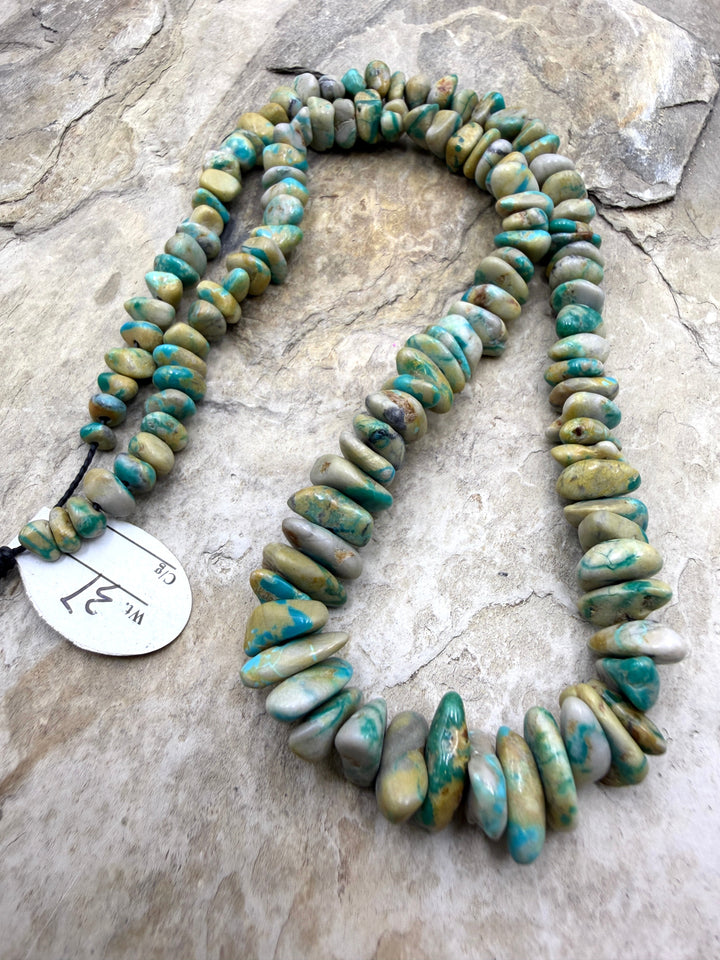 RARE Fox Turquoise (Nevada) 4-10mm Graduated Nugget Beads