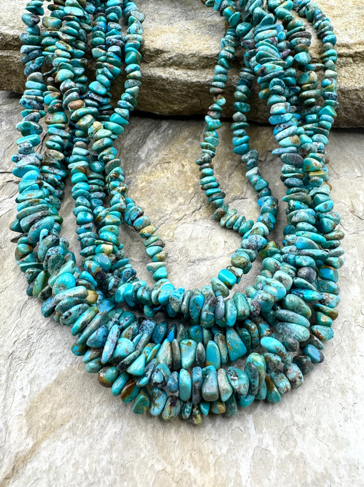 RARE Fox Turquoise (Nevada) 4-6mm Chip/Nugget Beads 16 Inch