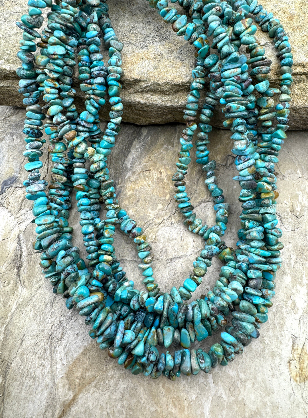 RARE Fox Turquoise (Nevada) 4-6mm Chip/Nugget Beads 16 Inch