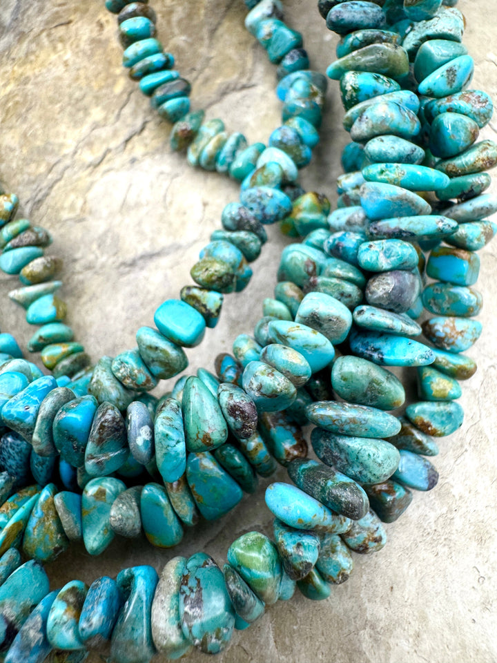 RARE Fox Turquoise (Nevada) 4-6mm Chip/Nugget Beads 16 Inch