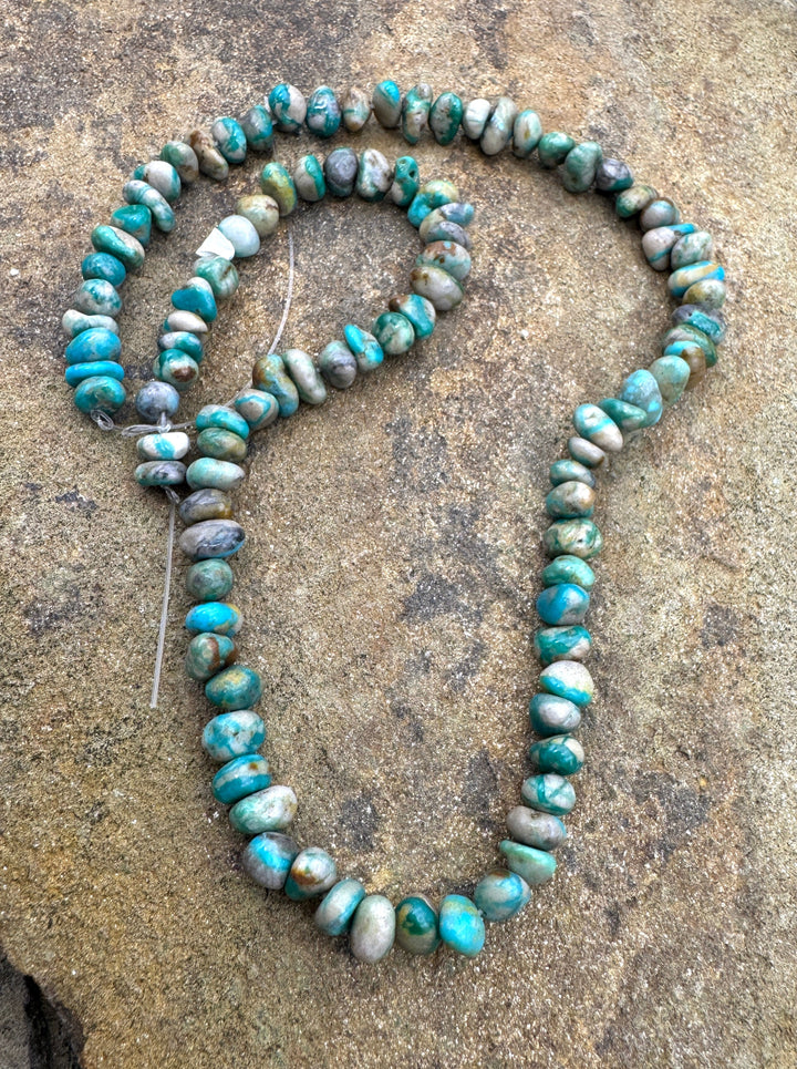 RARE Fox Turquoise (Nevada) 6mm Nugget Beads, 16 Inch Strand